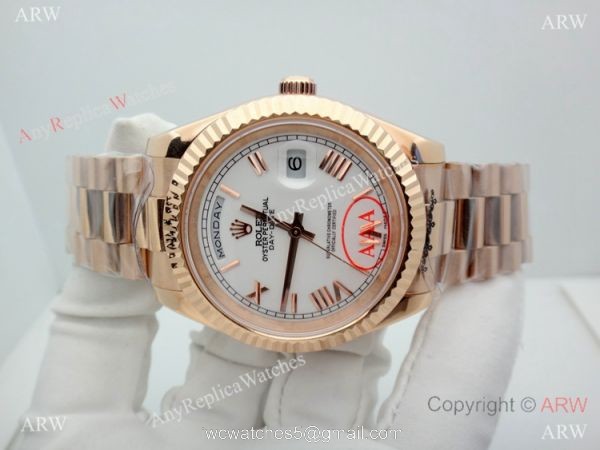 High Quality Rolex Day Date Rose Gold President White Dial Watch 40mm High Quality Rolex Day Date Rose Gold President White Dial Watch 40mm