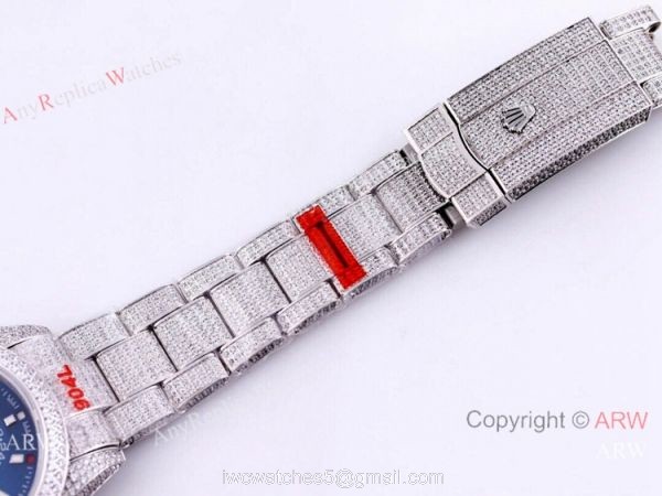 Swiss Replica Rolex Iced Out Sky-Dweller Seagull2824 Watch 904L Stainless Steel Swiss Replica Rolex Iced Out Sky-Dweller Seagull2824 Watch 904L Stainless Steel