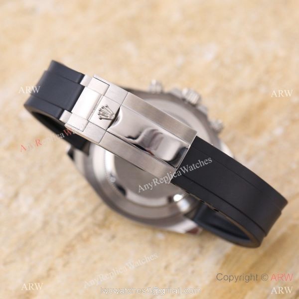 Swiss Quality Replica Rolex Daytona 43mm Watch Rhodium Gray Oysterflex Rubber Strap Swiss Quality Replica Rolex Daytona 43mm Watch Rhodium Gray Oysterflex Rubber Strap