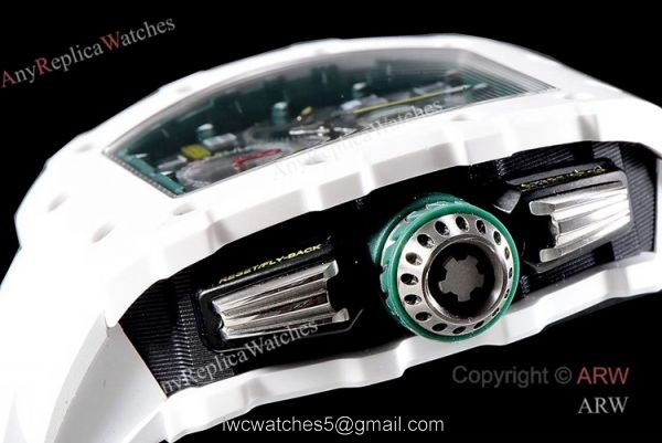 KV Factory Knockoff Richard Mille RM011-03 White Ceramic Automatic Watch KV Factory Knockoff Richard Mille RM011-03 White Ceramic Automatic Watch