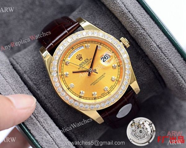 NEW UPGRADED Rolex DayDate II Diamond Watches Blue Dial Blue Leather Band NEW UPGRADED Rolex DayDate II Diamond Watches Blue Dial Blue Leather Band