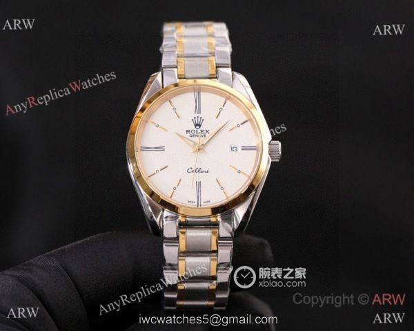 New Rolex Geneve Cellini Men Watch Stainless Steel White Dial New Rolex Geneve Cellini Men Watch Stainless Steel White Dial