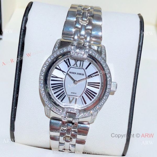 Copy Roger Dubuis Velvet Lady Watches Stainless Steel Blue Dial Copy Roger Dubuis Velvet Lady Watches Stainless Steel Blue Dial