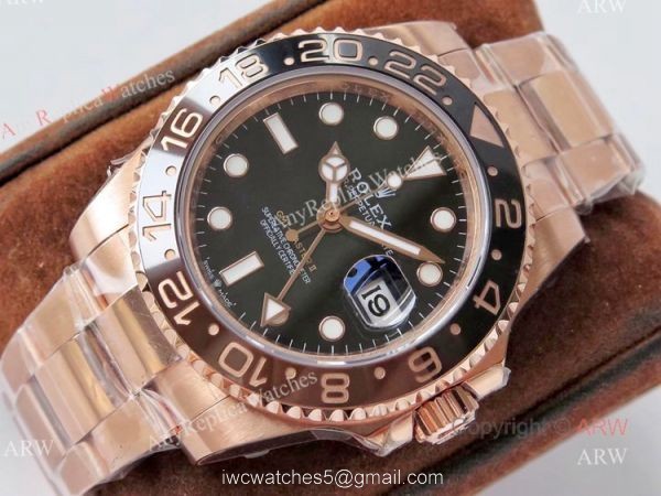 VR Factory Max Version Rolex GMT Root Beer Real 18k Rose Gold Swiss Replica Watch VR Factory Max Version Rolex GMT Root Beer Real 18k Rose Gold Swiss Replica Watch