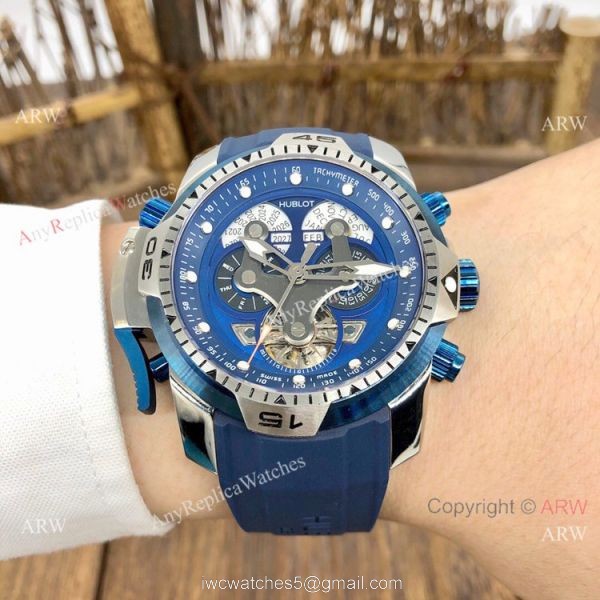 Knockoff Hublot Big Bang Perpetual Calendar Automatic Watch SS Case Blue Dial Knockoff Hublot Big Bang Perpetual Calendar Automatic Watch SS Case Blue Dial