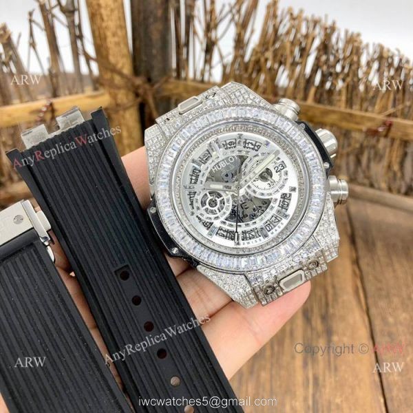 Top Replica Hublot Big Bang Unico Sapphire Full Diamond Watch 45mm Top Replica Hublot Big Bang Unico Sapphire Full Diamond Watch 45mm