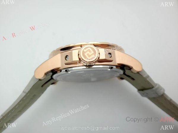 Copy Roger Dubuis Excalibur Flying Tourbillon Watch Rose Gold Gray Leather Strap Copy Roger Dubuis Excalibur Flying Tourbillon Watch Rose Gold Gray Leather Strap