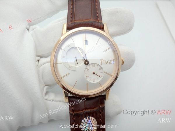 Rose Gold Piaget Altiplano Replica Watch Brown Leather Strap Rose Gold Piaget Altiplano Replica Watch Brown Leather Strap