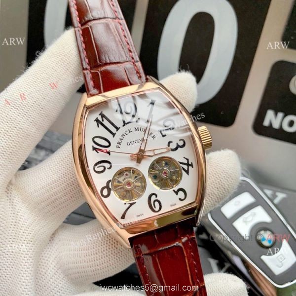 Best Copy Franck Muller Cintree Curvex Double Flying Tourbillon Watches SS White Dial Best Copy Franck Muller Cintree Curvex Double Flying Tourbillon Watches SS White Dial