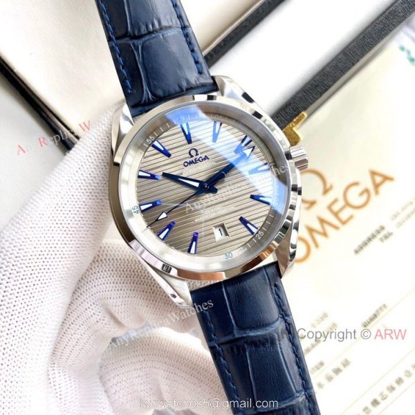 Best Quality Omega Seamaster Aqua Terra Copy Watches Brown Leather Strap Best Quality Omega Seamaster Aqua Terra Copy Watches Brown Leather Strap