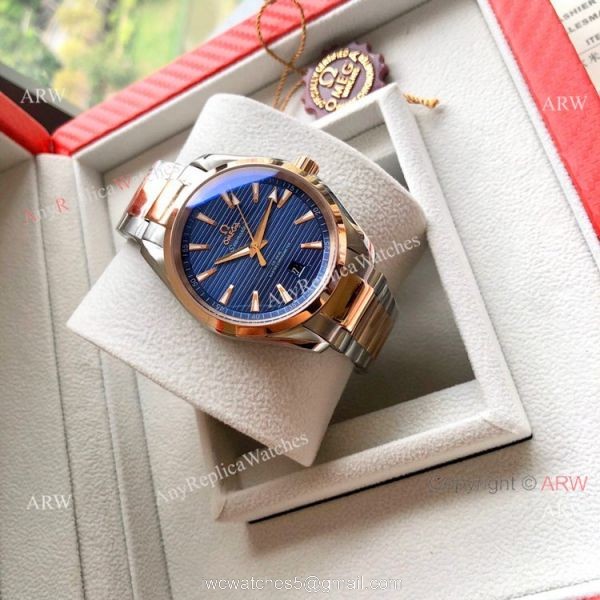 Omega Seamaster Aqua Terra 150 m 41mm Watches Two Tone Rose Gold Omega Seamaster Aqua Terra 150 m 41mm Watches Two Tone Rose Gold