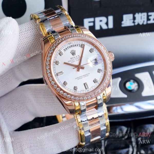High Quality Replica Rolex Oyster Perpetual Day-Date Watch Rose Gold Meteorite Dial High Quality Replica Rolex Oyster Perpetual Day-Date Watch Rose Gold Meteorite Dial