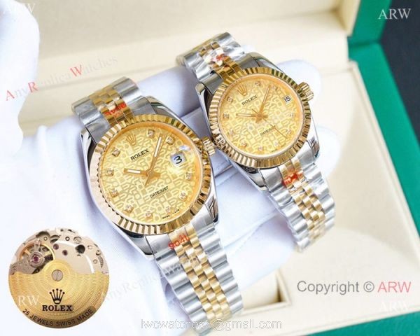Replica Rolex Datejust Two Tone Lover Watches Siver Dial Replica Rolex Datejust Two Tone Lover Watches Siver Dial