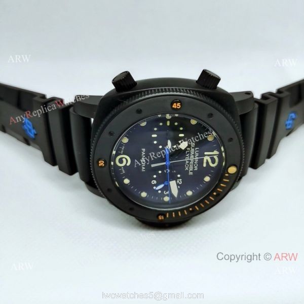 New Panerai Submersible Flyback PAM615 All Black Watch 47MM New Panerai Submersible Flyback PAM615 All Black Watch 47MM