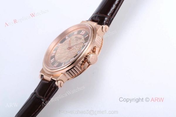 Best Copy Breguet Marine 5517 Rose Gold Brown Leather Strap Mens Watch Best Copy Breguet Marine 5517 Rose Gold Brown Leather Strap Mens Watch