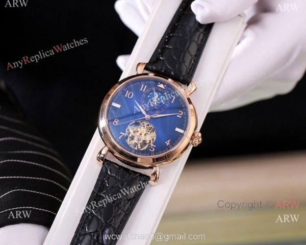 High Quality IWC Tourbillon Moonphase Blue and Gold Watches High Quality IWC Tourbillon Moonphase Blue and Gold Watches