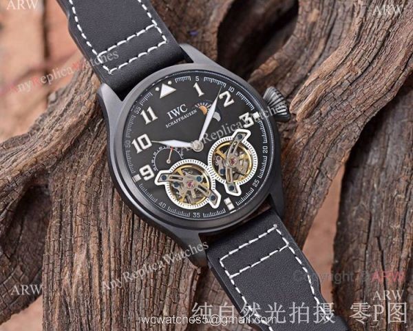 Copy IWC Big Pilots Double tourbillon Men Watches Ss Blue Face Copy IWC Big Pilots Double tourbillon Men Watches Ss Blue Face