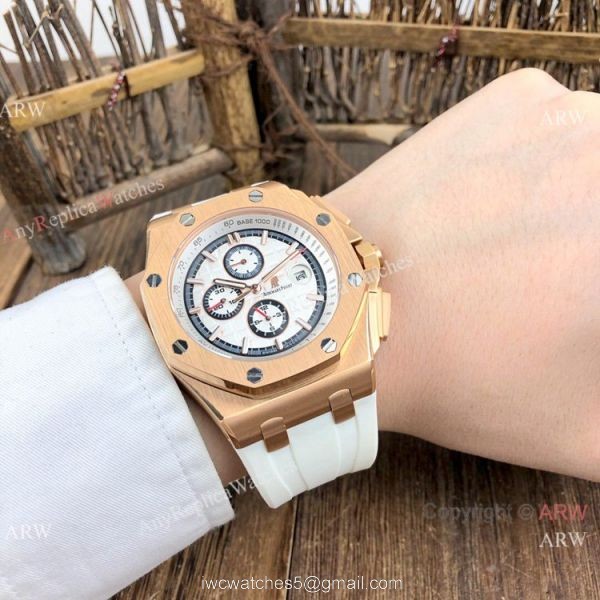 Copy Audemars Piguet Royal Oak Offshore Watch Rose Gold White Face Copy Audemars Piguet Royal Oak Offshore Watch Rose Gold White Face
