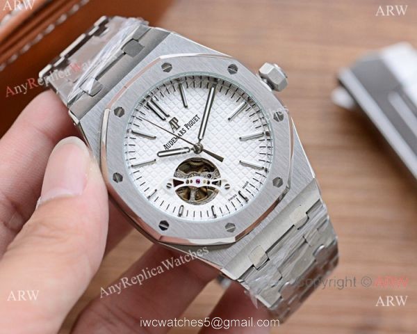 Audemars Piguet Royal Oak Tourbillon Wrist Stainless Steel White Face Audemars Piguet Royal Oak Tourbillon Wrist Stainless Steel White Face