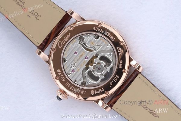 Best Version New Cartier Rotonde De Cartier Tourbillon Rose Gold Case White Roman Dial Replica Watch Best Version New Cartier Rotonde De Cartier Tourbillon Rose Gold Case White Roman Dial Replica Watch