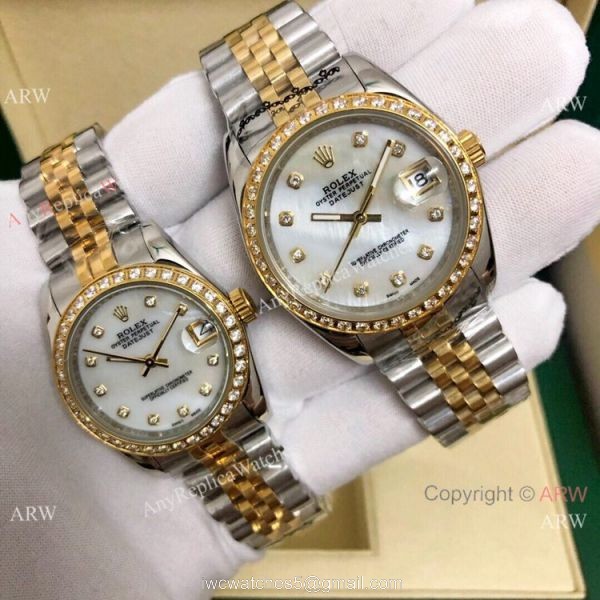 Clone Rolex Datejust Green Dial 2-Tone Lover Watch 36mm and 31mm Clone Rolex Datejust Green Dial 2-Tone Lover Watch 36mm and 31mm