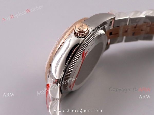 (TW) Super Clone Rolex Datejust 31mm Midsize Watch Two Tone Rose Gold Silver Dial (TW) Super Clone Rolex Datejust 31mm Midsize Watch Two Tone Rose Gold Silver Dial