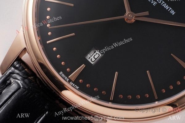 Swiss AAA Copy Vacheron Constantin Patrimony Watch Rose Gold Case Swiss AAA Copy Vacheron Constantin Patrimony Watch Rose Gold Case