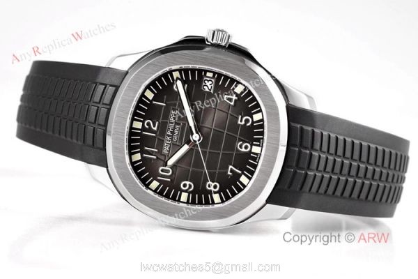 (ZF) Swiss 324 5167A Patek Philippe Aquanaut Grey Dial Black Rubber Band Automatic Watch Replica (ZF) Swiss 324 5167A Patek Philippe Aquanaut Grey Dial Black Rubber Band Automatic Watch Replica