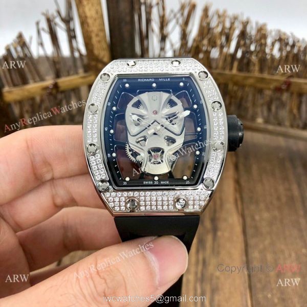 NEW! AAA Quality Richard Mille RM52-06 Tourbillon Mask Watches Silver Skull NEW! AAA Quality Richard Mille RM52-06 Tourbillon Mask Watches Silver Skull