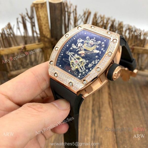 Copy Richard Mille Bubba Watson RM 38-01 Watch Rose Gold Diamond Copy Richard Mille Bubba Watson RM 38-01 Watch Rose Gold Diamond