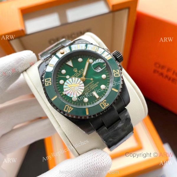 Copy Rolex Submariner Black Steel Green Dial Watch Low Price Copy Rolex Submariner Black Steel Green Dial Watch Low Price