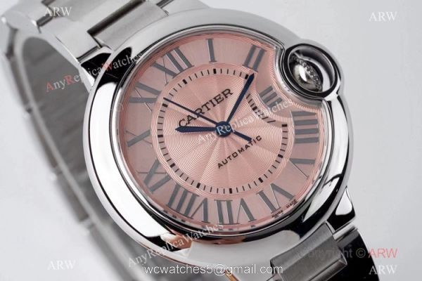 (AF) Swiss Replica Ballon Bleu Cartier Watch 33mm Pink Dial (AF) Swiss Replica Ballon Bleu Cartier Watch 33mm Pink Dial