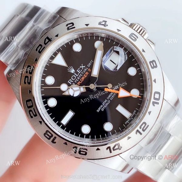 Noob Factory V7 Swiss 3186 Replica Rolex Explorer II 42mm Watch Black Dial Noob Factory V7 Swiss 3186 Replica Rolex Explorer II 42mm Watch Black Dial