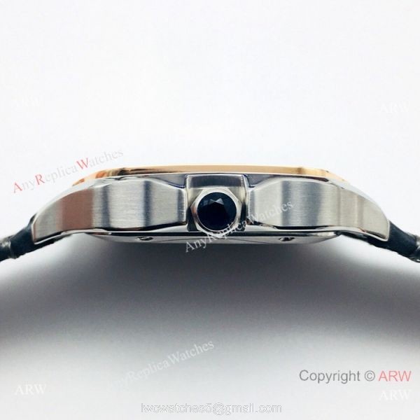 (GB) Swiss Replica Cartier Santos de Watch Two Tone Rose Gold White Dial (GB) Swiss Replica Cartier Santos de Watch Two Tone Rose Gold White Dial