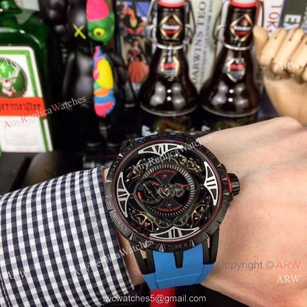 Copy Roger Dubuis Excalibur Quatuor All Black Automatic Watches Copy Roger Dubuis Excalibur Quatuor All Black Automatic Watches