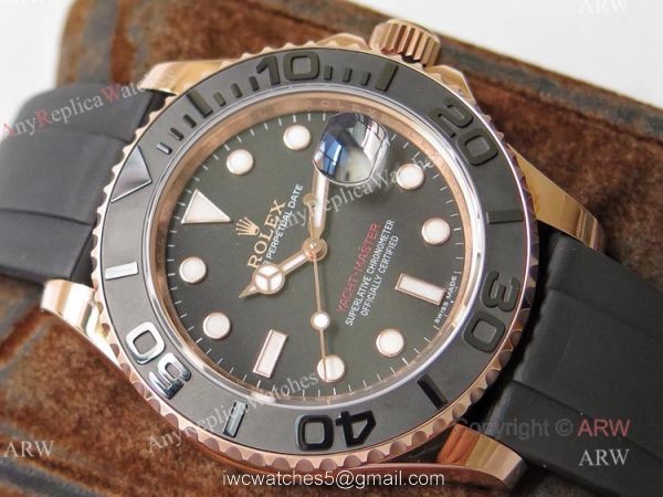 VR Factory Best Replica Rolex Yacht Master Rose Gold Rubber Strap Mens Watch VR Factory Best Replica Rolex Yacht Master Rose Gold Rubber Strap Mens Watch