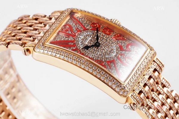 New! Franck Muller Long Island Full Diamond Rose Gold 1:1 Best Quality Watch New! Franck Muller Long Island Full Diamond Rose Gold 1:1 Best Quality Watch