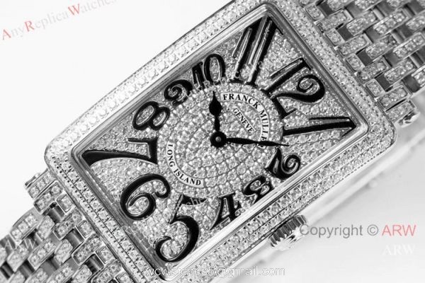 New! Iced Out Franck Muller Long Island Replica Watch Swiss Quartz New! Iced Out Franck Muller Long Island Replica Watch Swiss Quartz