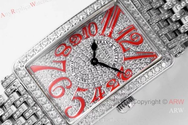 New! Swiss Replica Franck Muller Long Island Watch Iced Out Stainless Steel New! Swiss Replica Franck Muller Long Island Watch Iced Out Stainless Steel