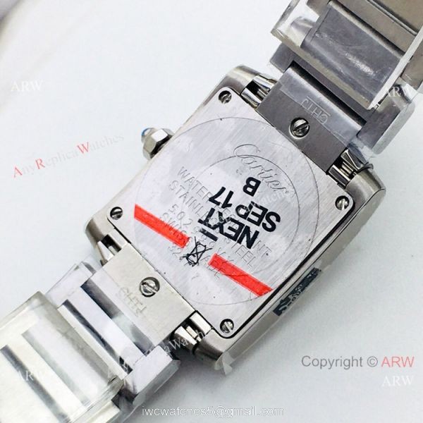 Super Clone Cartier Tank Francaise Swiss Quartz Watch SS Pink Dial Super Clone Cartier Tank Francaise Swiss Quartz Watch SS Pink Dial