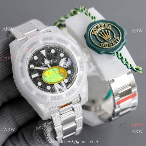 JH Factory Copy Rolex Submariner Iced Out Watch Swiss 2836 Diamond Band JH Factory Copy Rolex Submariner Iced Out Watch Swiss 2836 Diamond Band