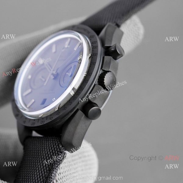 JH Omega Speedmaster Chronograph Dark Side of the Moon Watch Matte Case JH Omega Speedmaster Chronograph Dark Side of the Moon Watch Matte Case