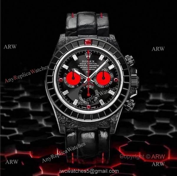 High Quality Replica Rolex Daytona Rainbow Black Carbon Swiss Quartz Watch High Quality Replica Rolex Daytona Rainbow Black Carbon Swiss Quartz Watch