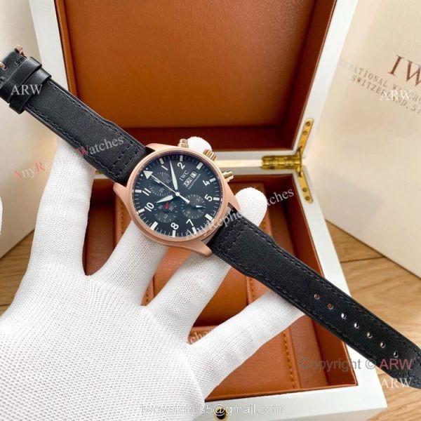 New Replica IWC Big Pilots Rose Gold Chronogaph Watch 43mm New Replica IWC Big Pilots Rose Gold Chronogaph Watch 43mm