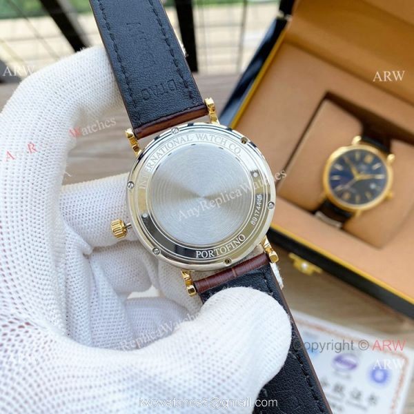 Knock off IWC Portofino 40mm Watches Yellow Gold Blue Dial Knock off IWC Portofino 40mm Watches Yellow Gold Blue Dial
