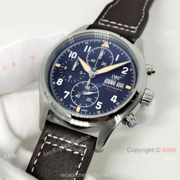 New Style IWC Big Pilot Spitfire Chronograph Watch Black Dial New Style IWC Big Pilot Spitfire Chronograph Watch Black Dial