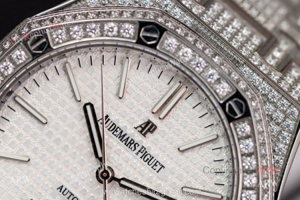 Ref 15400 Audemars Piguet Royal Oak Silver Diamonds Watches For Men Replica Swiss 3120 Ref 15400 Audemars Piguet Royal Oak Silver Diamonds Watches For Men Replica Swiss 3120
