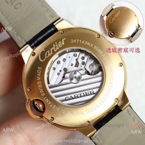 Swiss Grade Fake Cartier Ballon Bleu De Gold Diamond Watch 42mm XL Swiss Grade Fake Cartier Ballon Bleu De Gold Diamond Watch 42mm XL