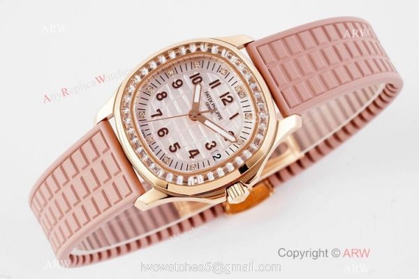 PPF Factory Patek Philippe Aquanaut Cal.324 Watch Copy Rose Gold and Pink PPF Factory Patek Philippe Aquanaut Cal.324 Watch Copy Rose Gold and Pink