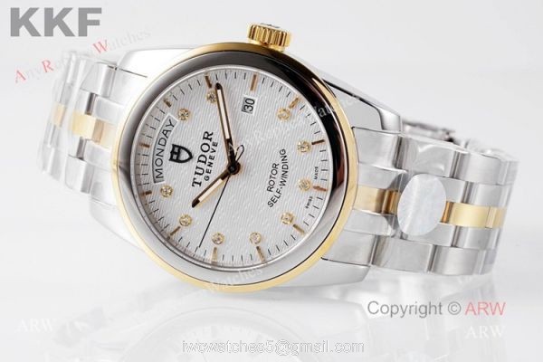 New Tudor Glamour Day Date White Dial Watch With Diamond Markers 39mm Swiss Replica New Tudor Glamour Day Date White Dial Watch With Diamond Markers 39mm Swiss Replica